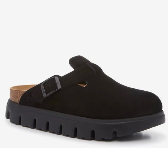 Birkenstock Shoes - Papillio By Birkenstock Black Suede Boston Clog Size 40 / US 9 - 9.5